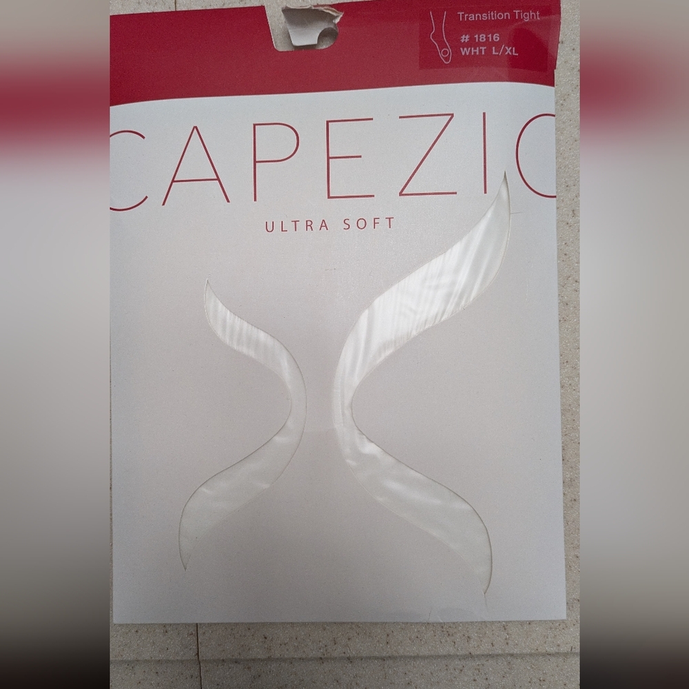 Capezio Ultra Soft White Transition Tights Size L/XL